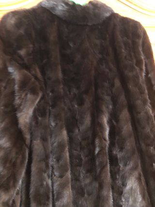 Abrigo de piel marrón talla 42/44