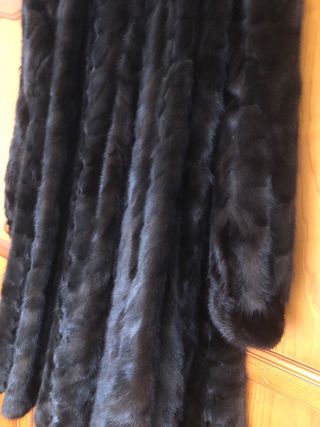 Abrigo de piel marrón talla 42/44