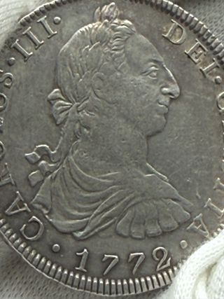 8 Reales Carlos III 1772 FM México