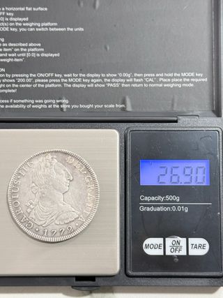 8 Reales Carlos III 1772 FM México