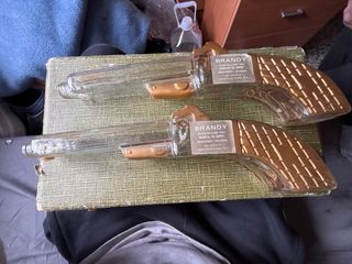 Botella Brandy Escopeta Cristal Antigua