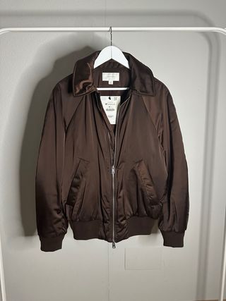 Cazadora Bomber Zara Man Origins Marrón Talla M
