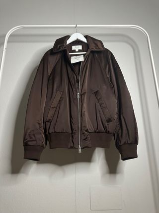 Cazadora Bomber Zara Man Origins Marrón Talla M