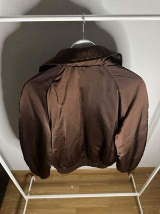 Cazadora Bomber Zara Man Origins Marrón Talla M