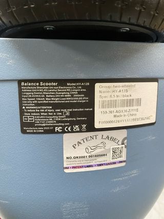 Hoverboard com luzes LED e carregador