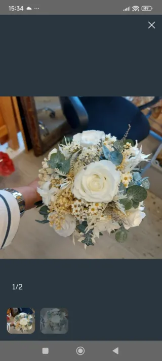 Ramos novia preservados personalizado tamaño medio