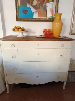 Cajonera Vintage Madera antigua estilo SHABBY CHIC