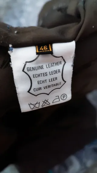 Chaqueta de cuero auténtico marrón