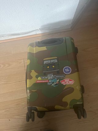 Maleta militar con dibujo de coche