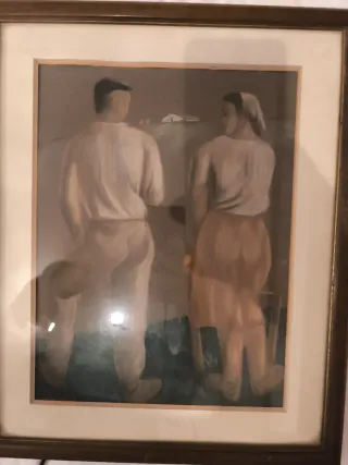 Pintura de pareja, artista desconocido