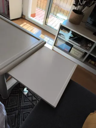 Mesa de centro salón madera blanca