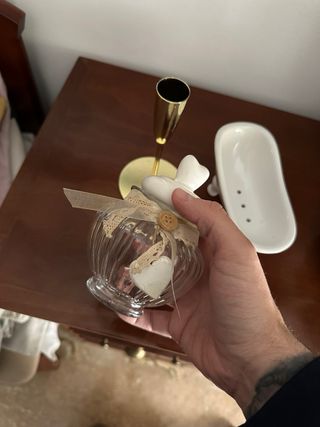 Lote decoración: Bote, candelabro y bañera