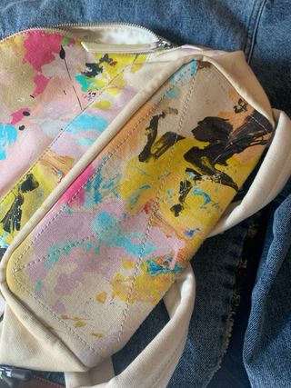 Mochila tela estampado primavera