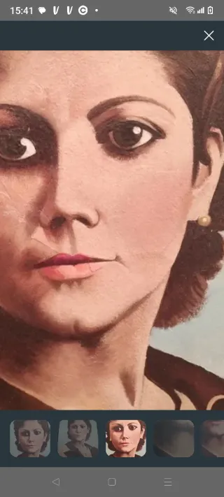 Antiguo retrato pintado