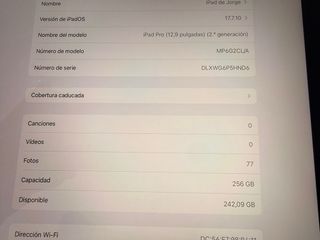 iPad Pro 12.9 2da Gen 256GB