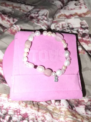 Pulsera Tous Perlas Cultivadas Cuarzo Plata