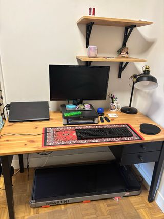 Scrivania in legno 140x70cm + 2 cassetti