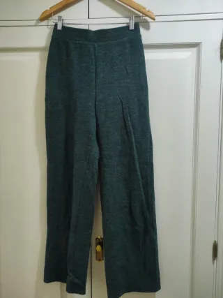 ZARA - Pantalón de punto verde