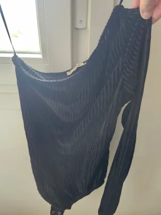 Body terciopelo Pull and Bear Negro Talla S