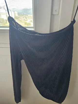 Body terciopelo Pull and Bear Negro Talla S