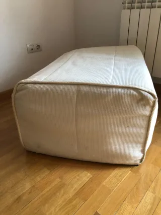 Cama plegable azul y gris