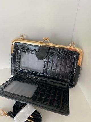 Bolso / Cartera Negro Cocodrilo