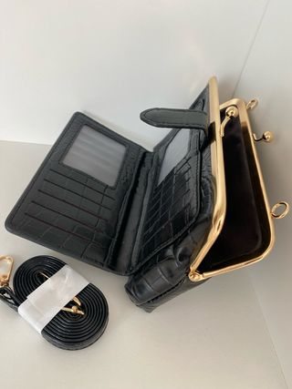 Bolso / Cartera Negro Cocodrilo