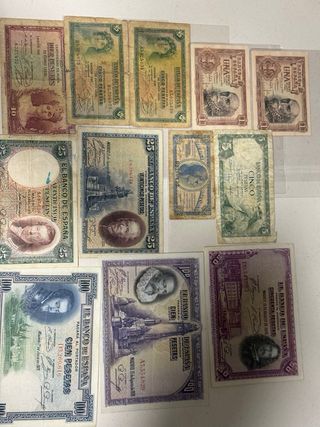 Lote de 12 Billetes Pesetas España