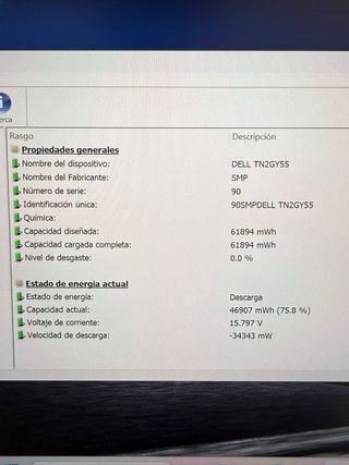 Dell 5320 i5-1145G7 13.3 TÁCTIL Batería NUEVA