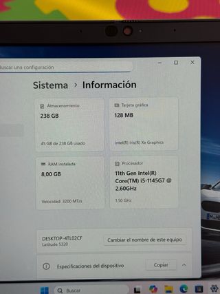 Dell 5320 i5-1145G7 13.3 TÁCTIL Batería NUEVA