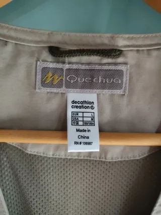 Chaleco Quechua Beige Multibolsillos