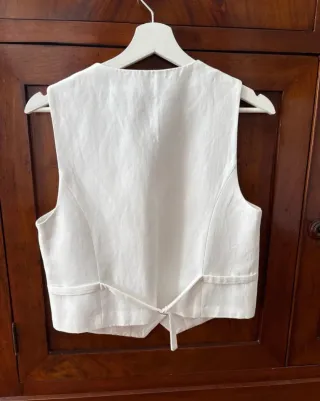 Chaleco Zara Blanco Talla M
