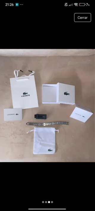 Pulsera Lacoste Plata Nueva