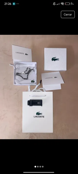 Pulsera Lacoste Plata Nueva