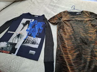 Vestido Mango y Camiseta Zara