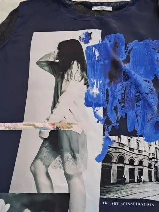 Vestido Mango y Camiseta Zara