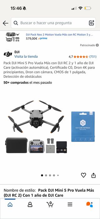 Pack DJI Mini 5 Pro Vuela Más (DJI RC 2)