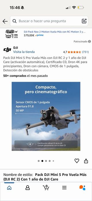 Pack DJI Mini 5 Pro Vuela Más (DJI RC 2)