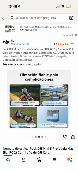 Pack DJI Mini 5 Pro Vuela Más (DJI RC 2)