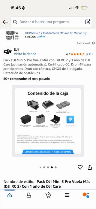 Pack DJI Mini 5 Pro Vuela Más (DJI RC 2)