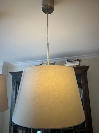 2 Lámparas de Salón Tela y Metal