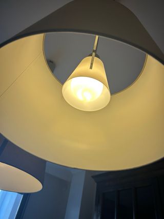 2 Lámparas de Salón Tela y Metal