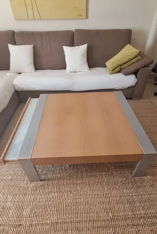 Mesa de centro madera y metal