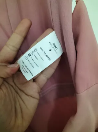 Vestido de fiesta rosa talla S