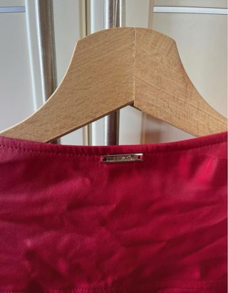 Giacca Liu Jo pelle rossa con rouches taglia 42