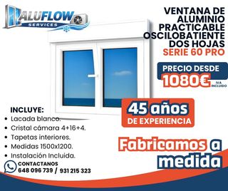 Ventana Aluminio Practicable Oscilobatiente