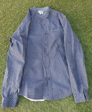 Camisa estampada Pull&Bear azul hombre