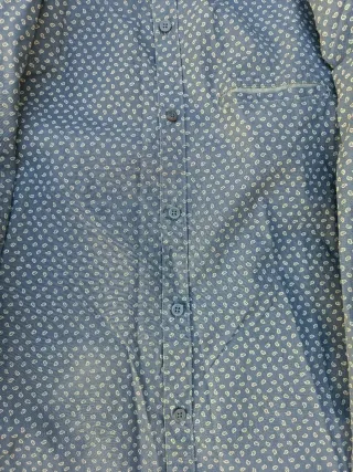 Camisa estampada Pull&Bear azul hombre