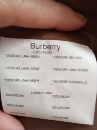 Americana Burberry cuadros marrón y naranja