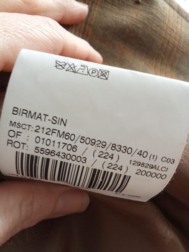 Americana Burberry cuadros marrón y naranja